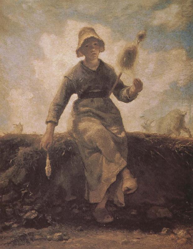 Jean Francois Millet The girl weave china oil painting image